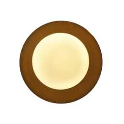 Mid Century Modern Brass Flush Mount Ceiling Light With Opal Glass Globe - thumbnail 2