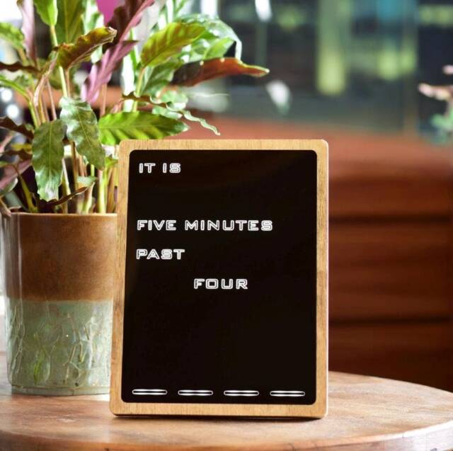 Word Clock - English Wordclock, Wall Or Desk Clock, Led Wood Electronic Clock - image 1