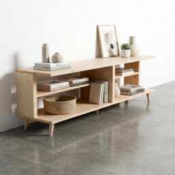The Nordic Nook/Solid Wood Mid-Century Tv Stand Custom Size Wooden Storage Unit - thumbnail 2