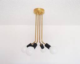 Modern Flush Mount - 4 Arm Ceiling Light Atomic Dining Room Contemporary Bedroom Kitchen Lighting Hallway Ul Listed