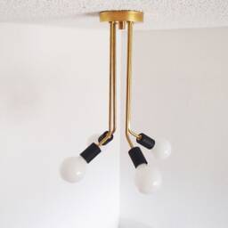 Modern Flush Mount - 4 Arm Ceiling Light Atomic Dining Room Contemporary Bedroom Kitchen Lighting Hallway Ul Listed - thumbnail 3