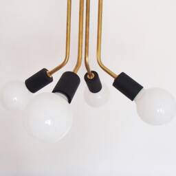 Modern Flush Mount - 4 Arm Ceiling Light Atomic Dining Room Contemporary Bedroom Kitchen Lighting Hallway Ul Listed - thumbnail 2