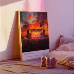 Reading Festival Sunset Poster Vibrant Music Fest Artwork - thumbnail 2