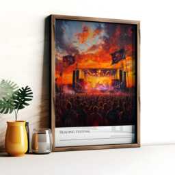 Reading Festival Sunset Poster Vibrant Music Fest Artwork - thumbnail 3