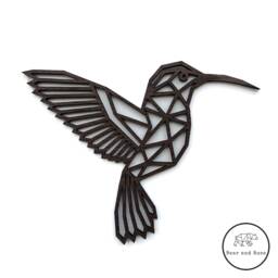 Geometric Hummingbird - Wooden Wall Art Home Nursery Animal Wildlife Bird