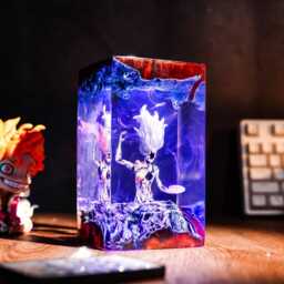 The Paintress Expedition 33 Resin Lamp, Handmade & Wood Lamp - thumbnail 2