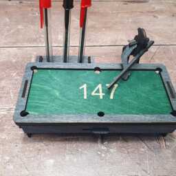 Novelty Billiards Pen Holder-Desktop Snooker Table Wood Ornament-Snooker Gift-Pool Gift-Personalised Games Gift, Office Desk Green Bed - thumbnail 3
