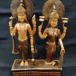 Vishnu Lakshmi, Laxmi Statue, Hindu Diety, God Figurine, Statues, Indian Figures, Home Decor, Prayer Altar - thumbnail 2