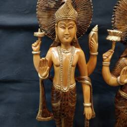 Vishnu Lakshmi, Laxmi Statue, Hindu Diety, God Figurine, Statues, Indian Figures, Home Decor, Prayer Altar - thumbnail 3