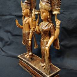 Vishnu Lakshmi, Laxmi Statue, Hindu Diety, God Figurine, Statues, Indian Figures, Home Decor, Prayer Altar - thumbnail 4