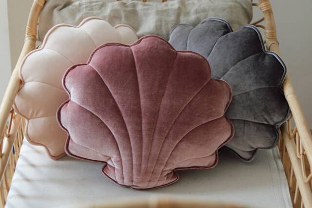 "Velvet Shell Pillow ""Cosmic Pearl" - image 1