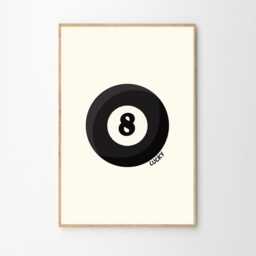 Lucky Ball Print Art Canvas Poster, Trendy Wall Art, Apartment Aesthetic Decor, Retro Home Printed Gift - thumbnail 3