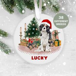 Cavalier King Charles Spaniel, Christmas Decoration , Personalised Ornament, Custom Dog Pet Lover, Personalized Bauble - thumbnail 1