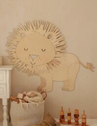 Lion - Wooden Wall Decoration in The Safari Style Size M, Decorn, Kinderzimmer Dekoration, Wanddekoration, Nursery Decor - thumbnail 1
