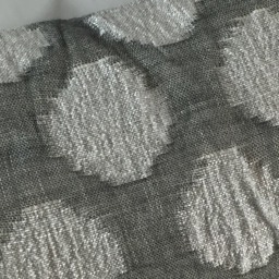 Grey Linen Lumbar Pillow Cover, Silver Lurex Spots, Pocket Weave - thumbnail 4