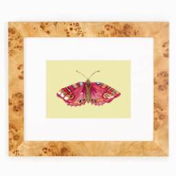 Physical Pink Butterfly Art Print Home Decor Digital Download Watercolor Nursery Office Feminine Girls Bedroom Blue Moth Butterfly Art - thumbnail 3