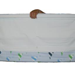 Roman Shades Do Not Purchase This Listing. Sample -Fabric Of Your Choice - Schumacher-(ShownSailboat in Sky With Total Black Out - thumbnail 2