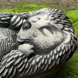 Relaxing Hedgehog Statue Outdoor Sleeping Decor Concrete Animal Sculpture Cement Woodland Art Wildlife Figurine Handmade - thumbnail 4