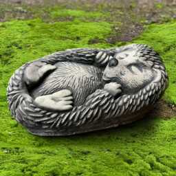Relaxing Hedgehog Statue Outdoor Sleeping Decor Concrete Animal Sculpture Cement Woodland Art Wildlife Figurine Handmade - thumbnail 3
