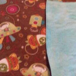 Space Monkeys Double Sided Flannel Baby Blanket - thumbnail 2