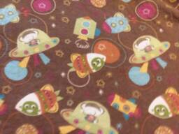 Space Monkeys Double Sided Flannel Baby Blanket - thumbnail 1