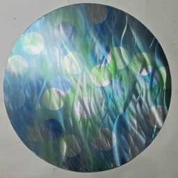 Bubbles. Modern Abstract Circular Metal Wall Art. Indoor/Outdoor - thumbnail 3