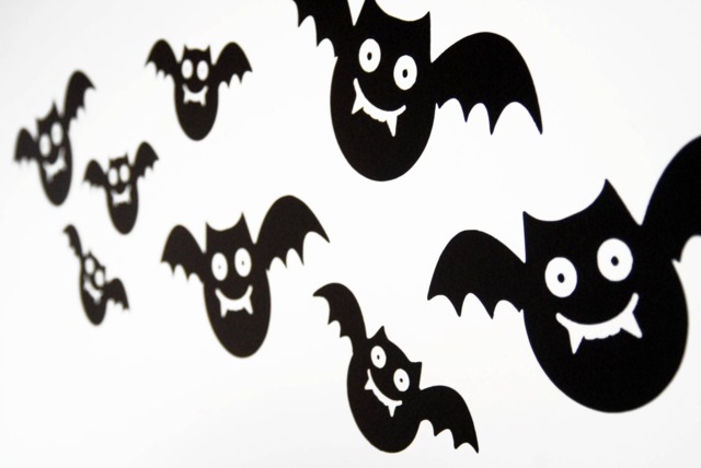 Funny Bat/Vampire Halloween Vinyl Wall Art Decals/stickers - Various Colours - image 1