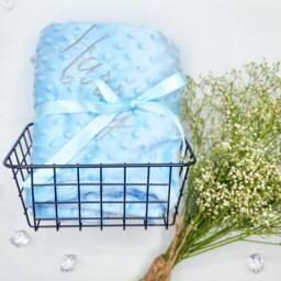 Personalised Embroidered Baby Blanket, Gift, Present For New Born Born Blanket - thumbnail 2