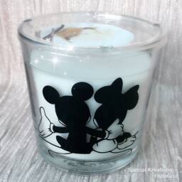 Minnie & Mickey Mouse Valentine's Candle. Birthday. Mother's Day. Wedding. Engagement. Anniversary - thumbnail 1