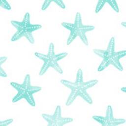 Organic Pastel Teal Starfish Nursery & Toddler Bedding, Crib Sheets, Changing Pad Cover, Beach, Surf, Cali, Palm, Palm Beach - thumbnail 1