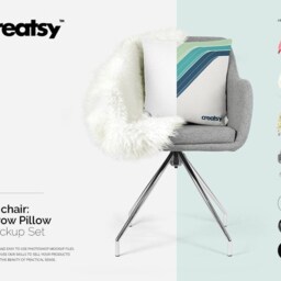 Throw Pillow Mockup Set 12 Psd Files For Photoshop - thumbnail 2