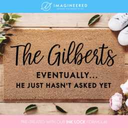 Personalized Engagement Gift Doormat - Custom Last Name Mat Funny Newlywed New Home Couples - thumbnail 4