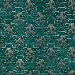 Large Art Deco Cushion, Pillow Cover, Green Velvet Single Or Double Sided Gatsby, 19 Inch Square - thumbnail 3