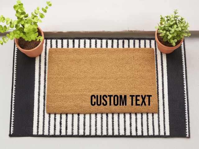 Personalised Doormat - Custom Welcome Mat Gift For Couples Housewarming New Home Front Door Decor Gifts Her Or Him - image 1