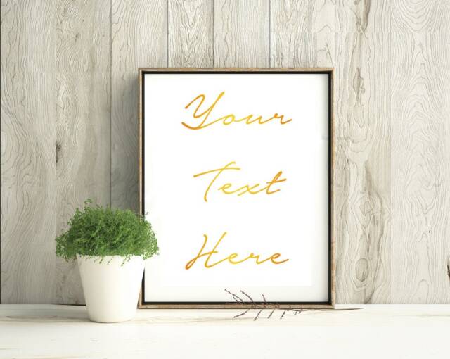Personalised Handwritten Typography Foiled Print Signs Custom Quotes Real Silver Gold Copper Foil Calligraphy Wall Art Poster Home Decor - image 1