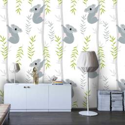 3D Koala Wallpaper, Branch Wall Mural, Peel & Stick Kids Art - thumbnail 2