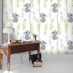 3D Koala Wallpaper, Branch Wall Mural, Peel & Stick Kids Art - thumbnail 3