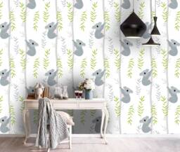 3D Koala Wallpaper, Branch Wall Mural, Peel & Stick Kids Art - thumbnail 1
