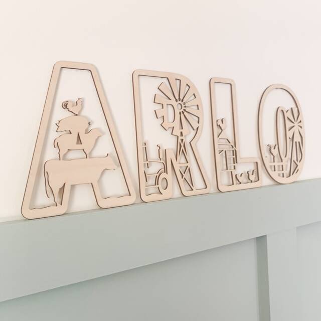 Farmyard Letters, Farmyard Themed Nursery Decor, Baby Shower Gift, Farm Animal Wall Personalised Name Gifts - image 1
