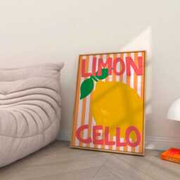 Limoncello Print, Unframed Art, Summer Kitchen Prints, Italian Home Decor, Lemon Fruit Citrus Market, Bar Cart, Dining Room, Food - thumbnail 2