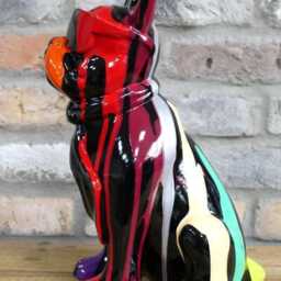 Drip Art French Bulldog With Shades Sculpture - thumbnail 2