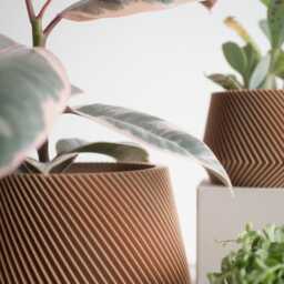 Beige Unique Indoor Planter - Perfect For Green Plant Oslo - thumbnail 4