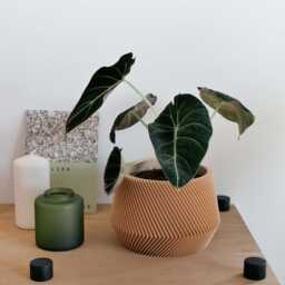 Beige Unique Indoor Planter - Perfect For Green Plant Oslo - thumbnail 3
