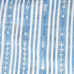 Indigo Patina Blue Handwoven Cotton Dhurrie Rug - Vintage Jailhouse Style Flatweave - thumbnail 4