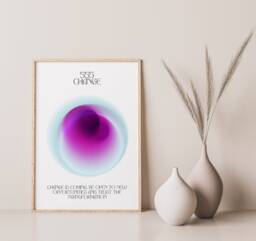 Angel Number 555 Gradient Print Spiritual Numerology Art - thumbnail 1