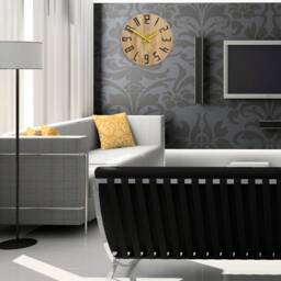Large Wall Clock, Unique Wall Clock, Wood Unusual Modern Slim_Wood, 12.60 - thumbnail 3