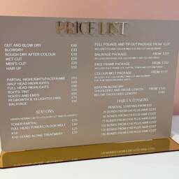 Custom Acrylic Salon Price List Sign Engraved Small Business Decor - thumbnail 2