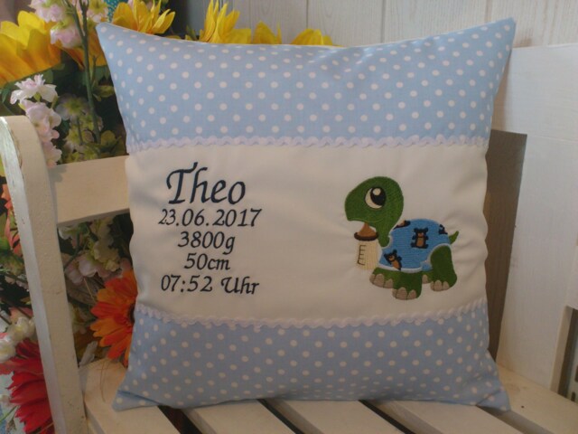 Pillow - Cover For Birth - Schildi Light Blue - image 1