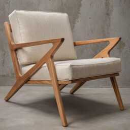Kangaroo Chair, Wood Accent For Living Room, Patio, Terrace, Bedroom & Lounge, Mid Century - thumbnail 3