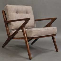 Kangaroo Chair, Wood Accent For Living Room, Patio, Terrace, Bedroom & Lounge, Mid Century - thumbnail 1